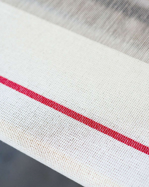 Natural Country Napkin with Red Stripe
