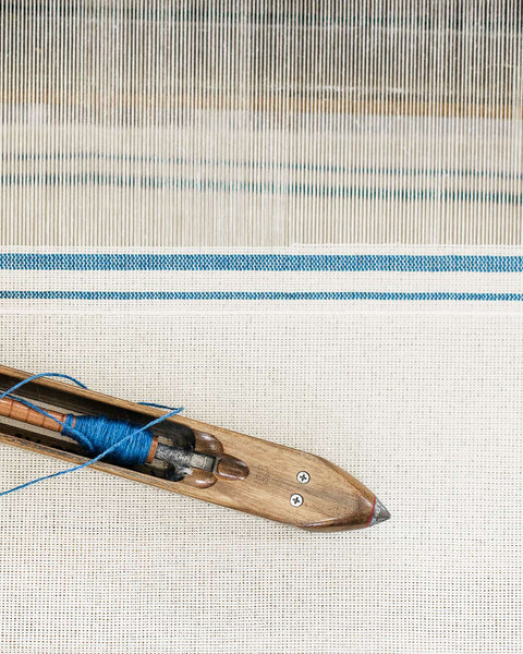 Natural Country Napkin with Denim Stripe