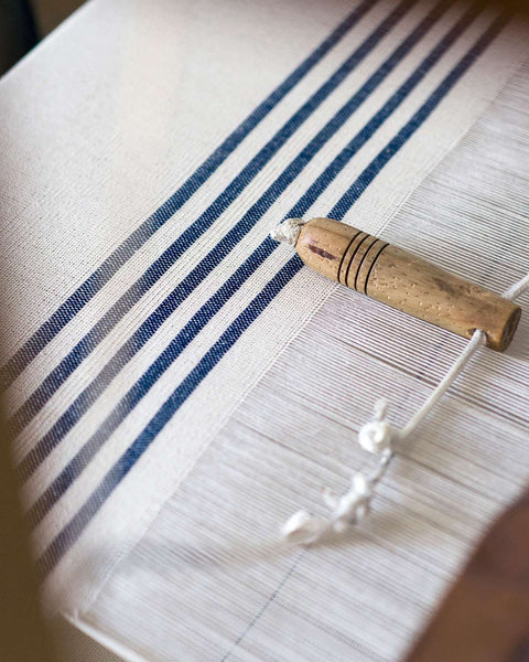 Country Table Cloth - Navy stripe