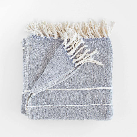 Contemporary Throw - Indigo