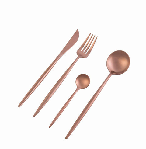 Dubai Rose Gold 16 pc cutlery set