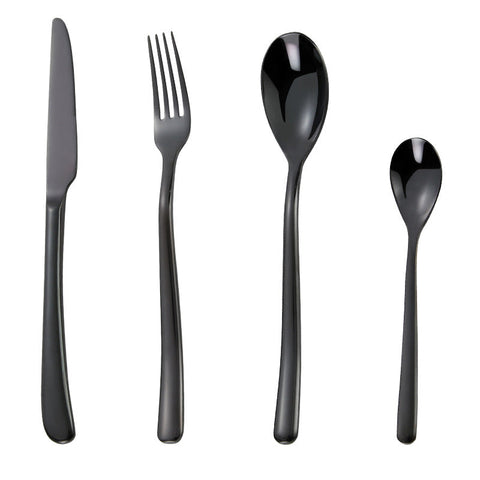Buddha Black 16 or 24 piece cutlery set